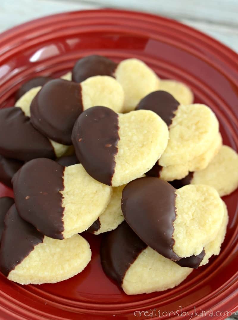 Chocolate Shortbread Hearts Recipe Creations by Kara