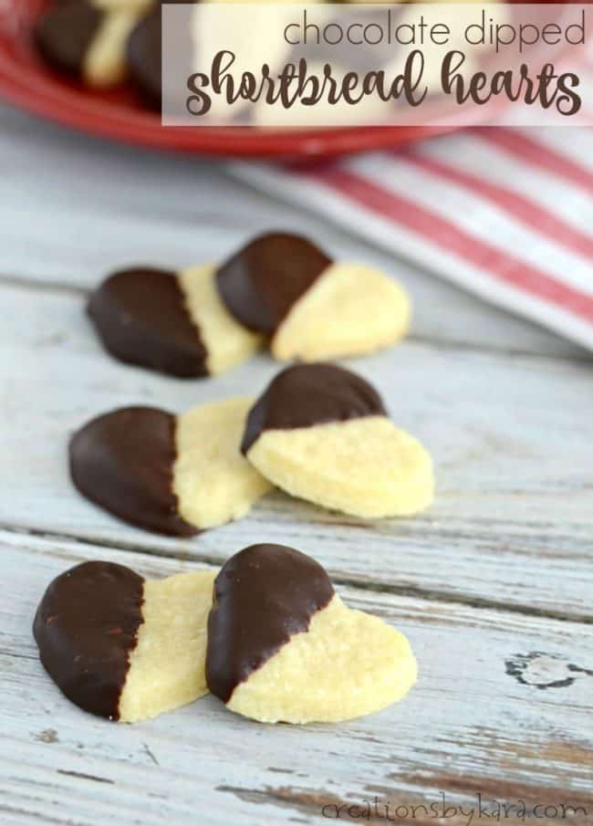 chocolate dipped shortbread hearts title photo