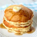 oatmeal pancakes with maple syrup