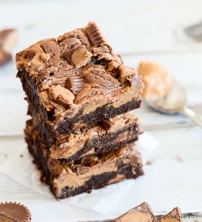 Reese's Peanut Butter Swirl Brownies