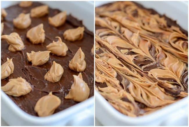 how to make peanut butter swirl brownies