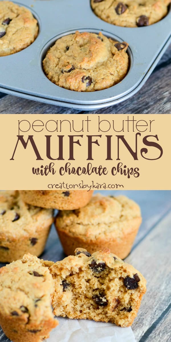 peanut butter muffins recipe collage