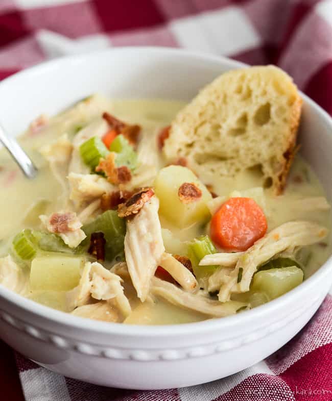 Creamy Chicken Soup with Bacon and Ranch