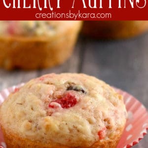 cherry chocolate chip muffins pinterest collage
