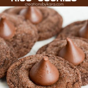 chocolate kiss cookies recipe collage