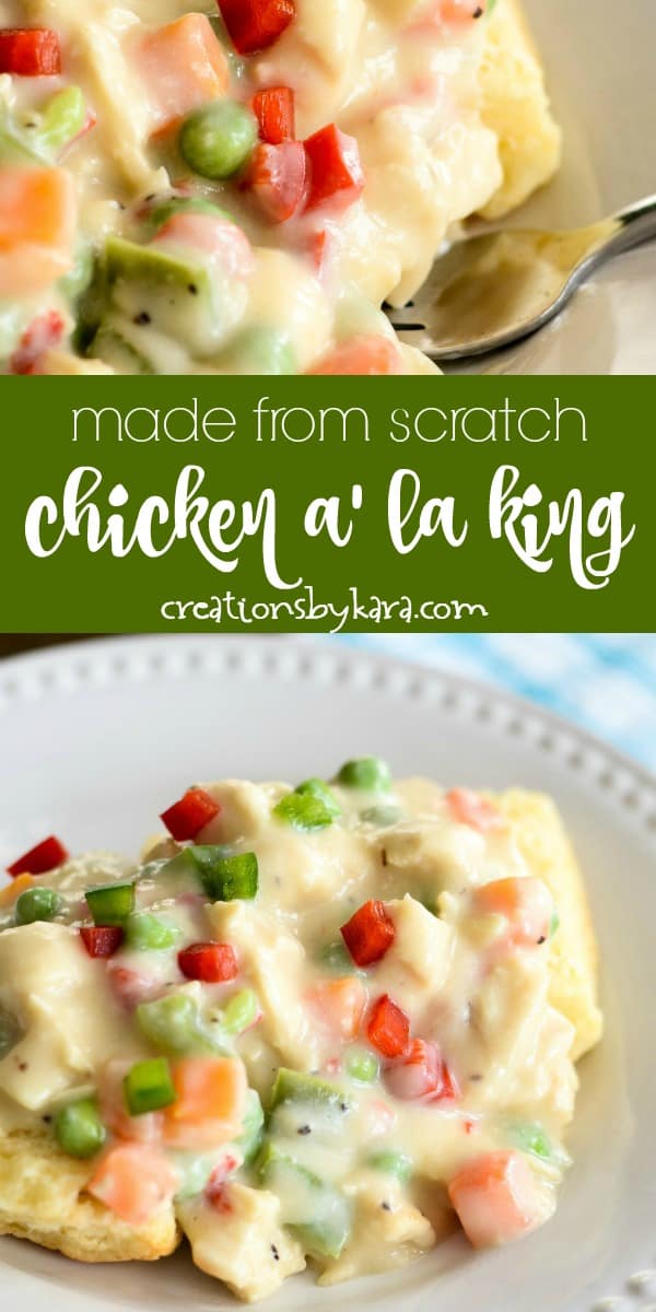 made from scratch chicken ala king recipe collage
