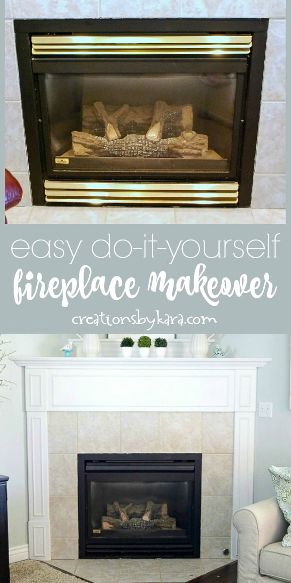 do it yourself fireplace makeover photo collage