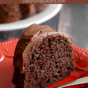 chocolate bundt cake with pudding