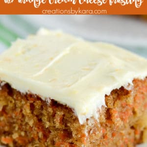carrot cake with orange cream cheese frosting collage