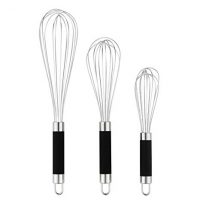 Set of 3 Stainless Steel Whisks 