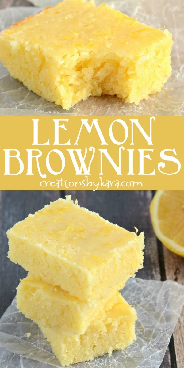 best ever lemon brownies recipe collage