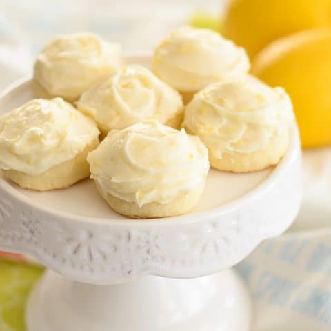 Butter Cookies with Lemon Cream Cheese Frosting-image