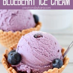homemade blueberry ice cream Pinterest Pin