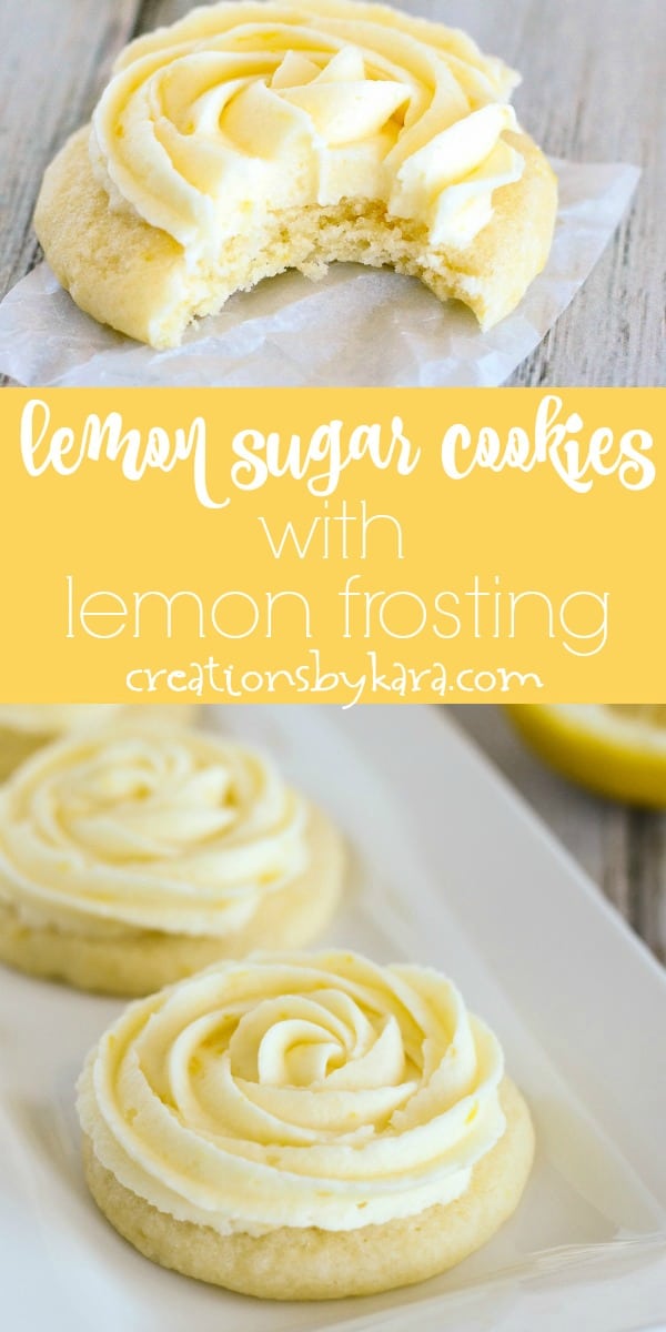 lemon cookies with lemon frosting tall pinterest collage