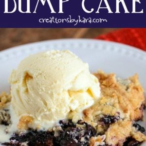 best blueberry dump cake recipe collage