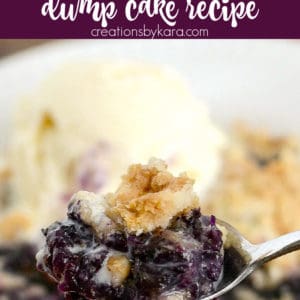 blueberry dump cake recipe Pinterest Pin