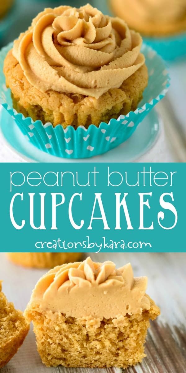 peanut butter cupcakes recipe collage