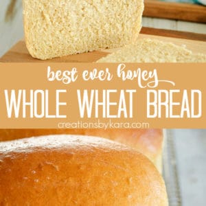 honey wheat bread recipe collage