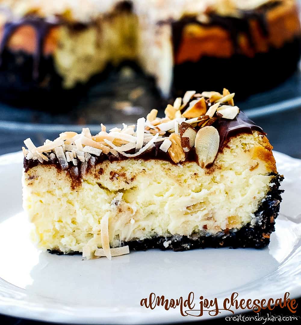 Almond Joy Cheesecake Recipe Creations by Kara