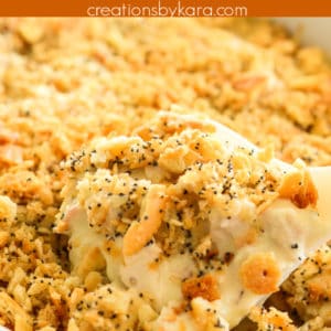 poppy seed chicken recipe collage