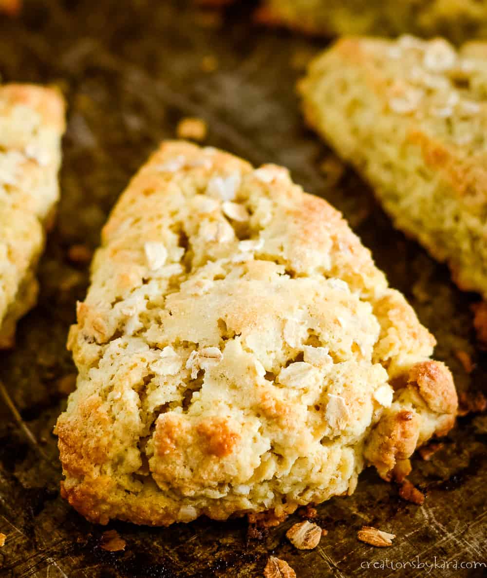 Toasted Oatmeal Scones Recipe Creations by Kara