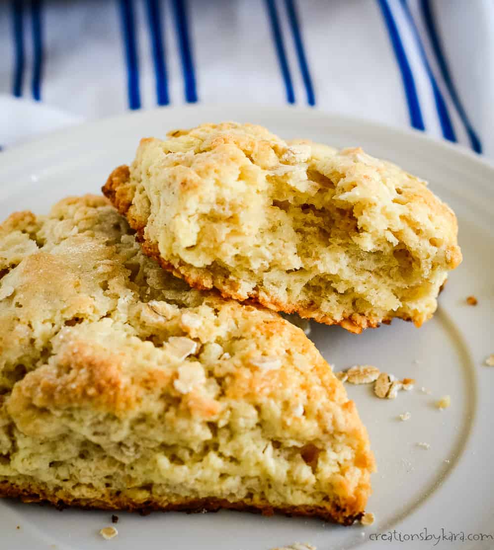 Toasted Oatmeal Scones Recipe Creations by Kara