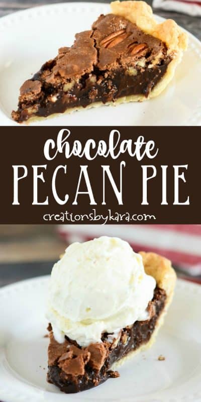 Decadent Chocolate Pecan Pie Recipe - Creations by Kara
