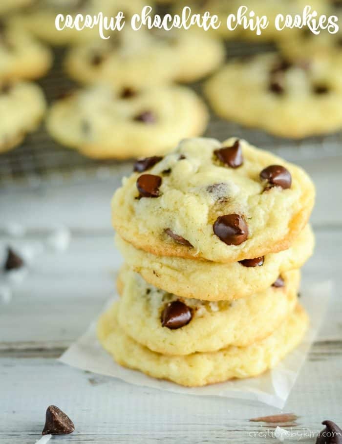 chocolate chip coconut cookies title photo