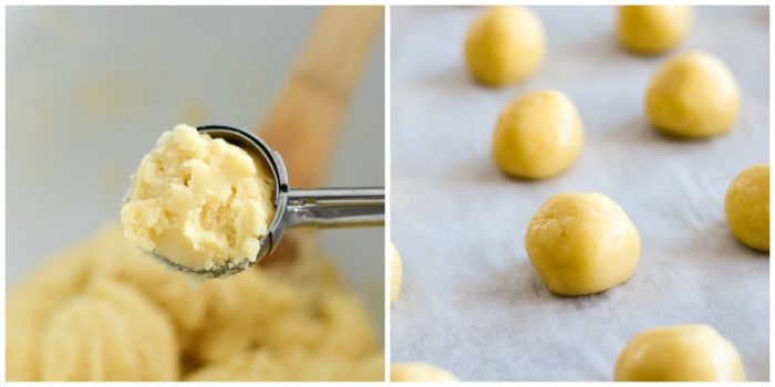 how to scoop and roll cookie dough