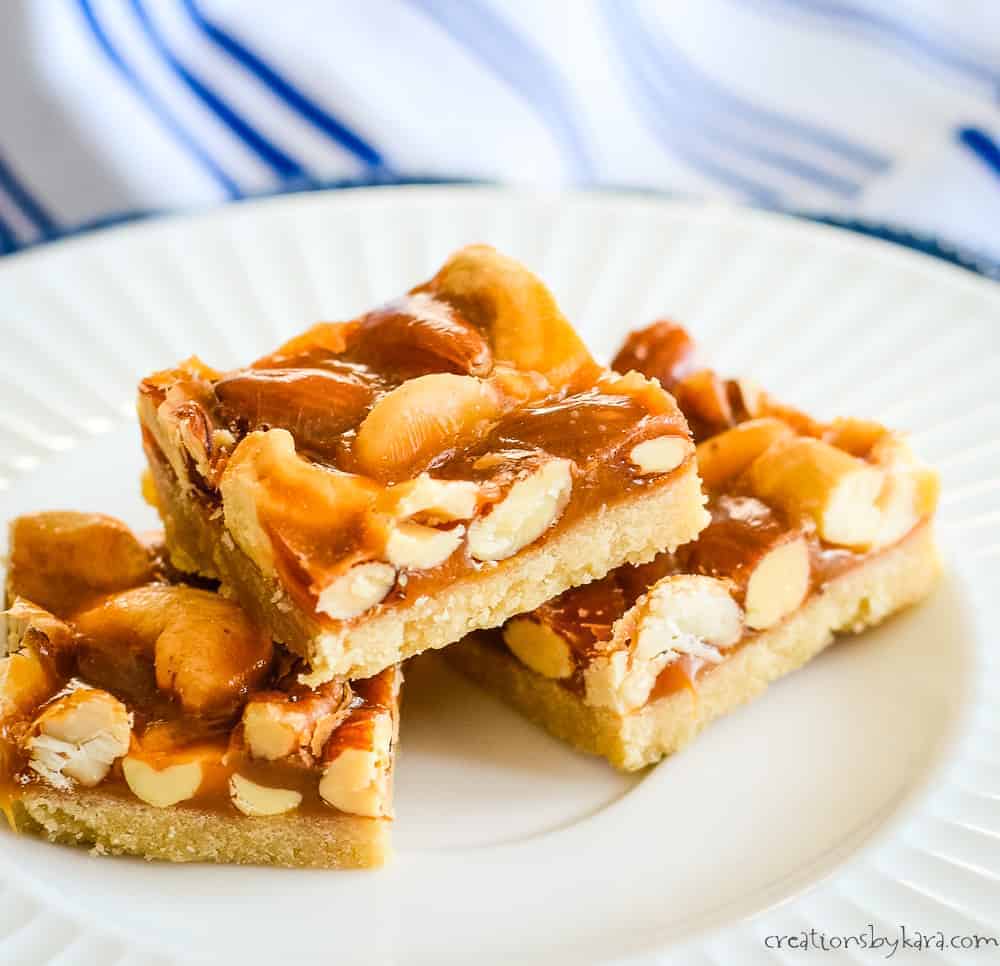 Mixed Nut Bars with Butterscotch Creations by Kara