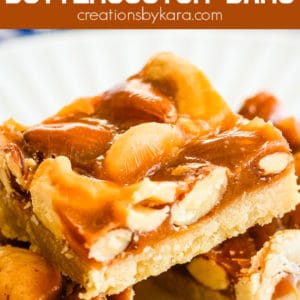 butterscotch mixed nut bars recipe pinterest pin