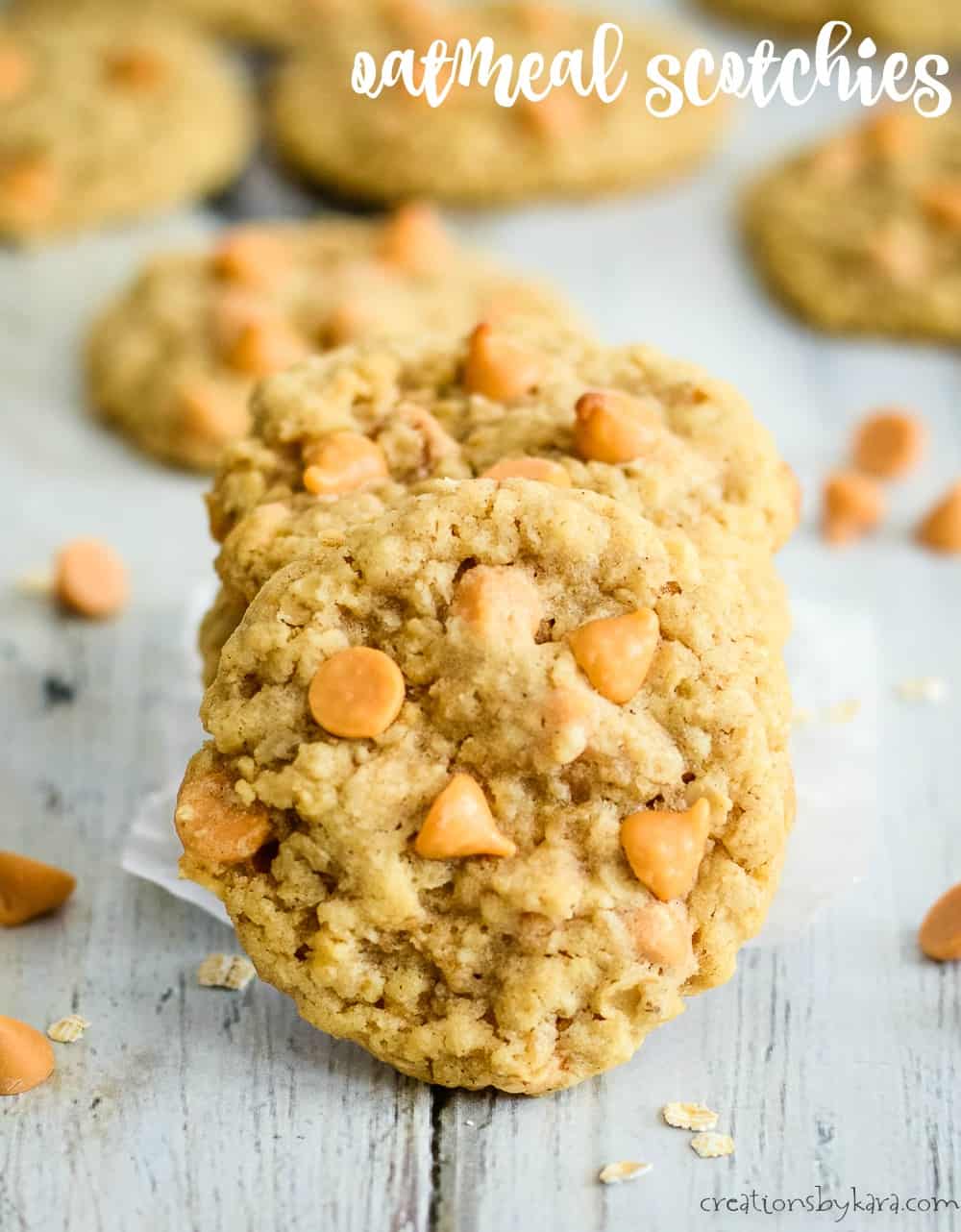 Oatmeal Scotchies {Butterscotch Oatmeal Cookies}
