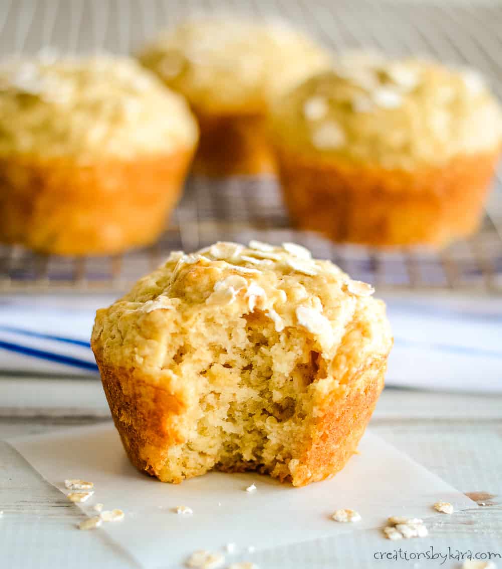 Buttermilk Oatmeal Muffins Recipe Creations by Kara