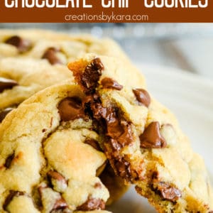 Melted Butter Chocolate Chip Cookies recipe Pinterest Pin