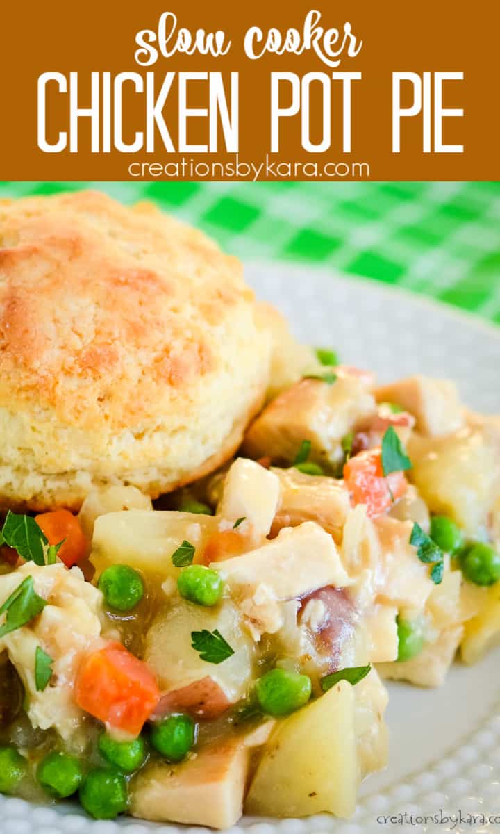 slow cooker chicken pot pie recipe pinterest pin