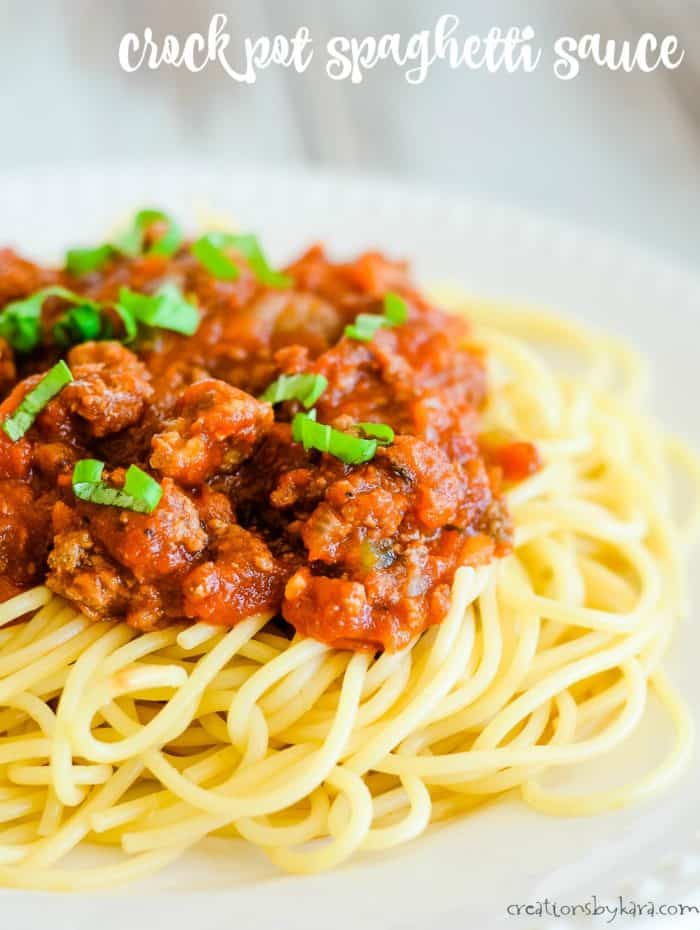crock pot spaghetti sauce title photo