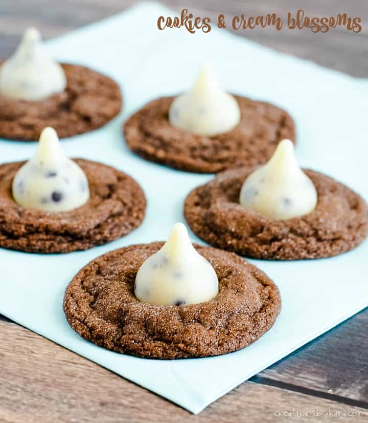 cookies and cream chocolate blossom cookies