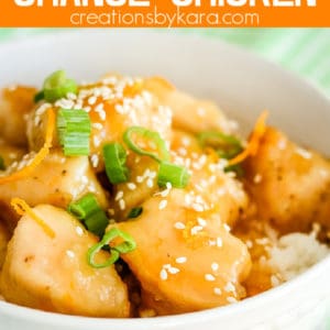 baked orange chicken pinterest pin