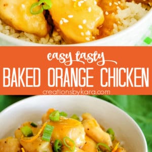 easy baked orange chicken recipe collage