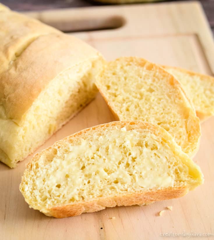 sliced loaf of Italian white bread