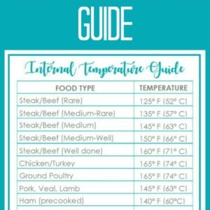 Meat Cooking Temperatures Guide - Creations by Kara