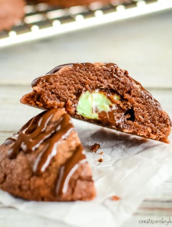 truffle cookies with mint kisses