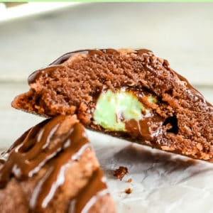 surprise mint truffle cookies
