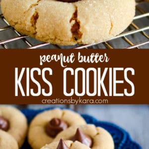 peanut butter kiss cookies recipe collage