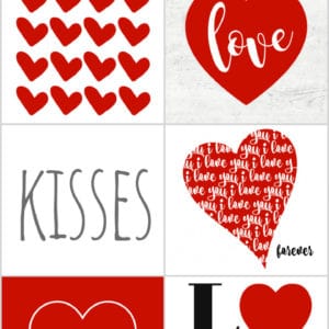 red valentine's day signs collage