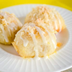 plate of lemon pull aparts with glaze