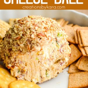easy bacon cheese ball with cheddar