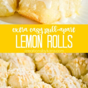 easy pull apart lemon rolls
