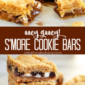 s'more bars recipe collage