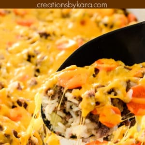 cheesy ground beef rice casserole pinterest collage